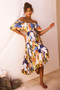 Sunny Spell Midi Dress - Blue Multi | Sage and Paige AUS.