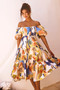Sunny Spell Midi Dress - Blue Multi | Sage and Paige AUS.