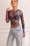 Juniper Bodysuit - Blue Multi | Sage and Paige AUS.