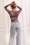 Juniper Bodysuit - Blue Multi | Sage and Paige AUS.