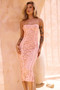 Styling Melody Lace Midi Dress - Peach | Sage and Paige AUS.