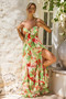 Nightcap Maxi Dress - Green Multi | Sage and Paige AUS.