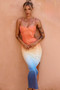 So Lively Midi Dress - Orange Multi | Sage and Paige AUS.