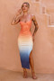 So Lively Midi Dress - Orange Multi | Sage and Paige AUS.