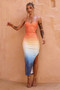 So Lively Midi Dress - Orange Multi | Sage and Paige AUS.
