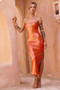 Bright Breezy Sequin Midi Dress - Orange | Sage and Paige AUS.