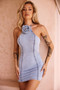 Kiara Denim Mini Dress - Washed Blue | Sage and Paige AUS.