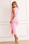 Starting Line Knit Midi Dress - Pink | Sage and Paige AUS.