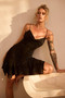 Coconico Beaded Mini Dress - Black |  Sage and Paige USA.