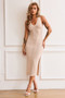 Starting Line Knit Midi Dress - Beige