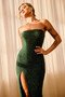 Starlit Baby Midi Dress - Forest Green