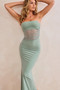 Montana Curve Maxi Dress - Sage