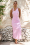 Shot Twist Maxi Dress - Pink