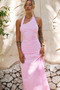 Shot Twist Maxi Dress - Pink