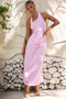 Shot Twist Maxi Dress - Pink