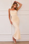 Talk To Me Maxi Dress - Beige