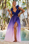 At Last Maxi Dress - Navy Pink