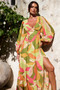 Tropic Muse Chiffon Maxi Dress - Green Multi