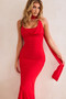 Lunaria Mesh Maxi Dress - Red