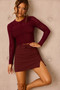 Lori Knit Crop Top - Wine