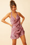 Monica Satin Dress - Pink Leopard | Sage and Paige AUS.