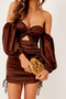 Rumba Mini Dress -Chocolate | Sage and Paige AUS.