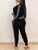 Tracksuits Women Elegant Two-Pieces Suit Sets Female Stylish Plus Size Greek Fret Print Coat & Pant Zip Sets Joggers Women