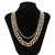  Hip Hop 2PCS Cuban Chain   Baguette Rhinestone Miami Zircon Bling Iced Out Necklace For Men  Women Jewelry 