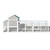122" Large Wood Chicken Coop Hen House Pet Rabbit Hutch Wooden Pet Cage Backyard with Nesting Box