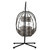 Egg Chair with Stand Indoor Outdoor Swing Chair Patio Wicker Hanging Egg Chair Hanging Basket Chair with Stand for Bedroom Living Room Balcony