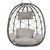 Egg Chair with Stand Indoor Outdoor Swing Chair Patio Wicker Hanging Egg Chair Hanging Basket Chair with Stand for Bedroom Living Room Balcony