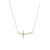 14k White Gold Diamond Embellished Cross Motif Necklace (.21cttw)