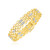 14k Two Tone Gold High Polish Diamond Panther Bracelet (12mm)