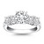 14k White Gold Five Stone Diamond Trellis Engagement Ring