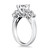 14k White Gold Five Stone Diamond Trellis Engagement Ring