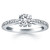 14k White Gold Diamond Pave Cathedral Engagement Ring