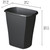 (3 pack) 10 Gallon Rectangular Wastebasket, Large Open Plastic Trash Can for Kitchen, Black