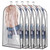 5 Pack Garment Bag for Hanging Clothes Dustproof Waterproof Hanging Clothes Storage Bag Clear Transparent Suits Cover for Sweater Jacket Coat Dress Shirt