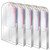 5 Pack Garment Bag for Hanging Clothes Dustproof Waterproof Hanging Clothes Storage Bag Clear Transparent Suits Cover for Sweater Jacket Coat Dress Shirt