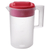(2 pack)Simply Pour Clear/Red Pitcher Plastic 1 gal