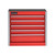 Tool Box 8.6-inch Portable Metal Tool Box with 5 Drawers Tool Organizer Red