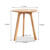 Round End Table- Small End Table Side Table Coffee Table Bedside Table Night Stand for Living Room Bedroom & Balcony, 100% Natural Solid Oak Wood Easy to Assemble