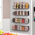 Magnetic Spice Rack For Refrigerator, 4 Pack Fridge Magnet Organizer Magnetic Shelf For Refrigerator And Microwave Oven Metal Fridge Shelf For Kitchen