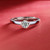 Moissanite Pure Heart Ring 925 silver ring holder adjustable