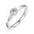Moissanite Pure Heart Ring 925 silver ring holder adjustable