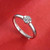 Moissanite Pure Heart Ring 925 silver ring holder adjustable