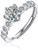 Moissanite Nine star Ring 925 silver ring adjustable