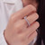 Moissanite Rings Sterling Silver Eternity Stackable Ring