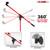 5 Core Mic Stand Red 1 Piece Collapsible Height Adjustable Up to 6ft Metal Microphone Tripod Stands w Boom Arm Para Microfono for Singing Karaoke Speech Stage Recording - MS 080 RED