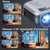 Projector with WiFi;  8000L Mini Projector Portable Projector with Carrying Bag;  Supports 1080P Full HD Projector with Phone/iPhone/Android/HDMI/USB/AV Port for Outdoor Movie